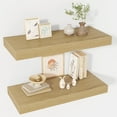 thumbnail image 2 of Floating Shelves  Deep Floating Shelf Wall Mounted  Wall Shelves  Rustic Deep Bookshelf  Extra Deeper &amp; Thicker Display Shelves for Bedroom  Living Room    Set of, 2 of 6