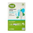 Great Value Disposable Home Compostable Spoons, 24 Count