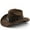 Coffee, variant on Western Denim Curved Top Hat, Woolen Big Brimmed Hat Autumn And Winter Style, British Jazz Performance Hat
