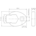 thumbnail image 2 of Llave ABIERTA BGS 1757-27 Hexagonal 1/2' 27 MM, 2 of 2