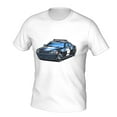 thumbnail image 2 of Graphic Tees Police Car Doodle Men's Short Sleeve Full Print T-Shirt Black, 2 of 8