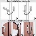 thumbnail image 5 of Chaîne de Porte avec Ressort Antivol en Acier Inoxydable Argenté, 5 of 5