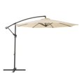 thumbnail image 3 of CorLiving 9.5ft Tilting Offset Patio Umbrella, Outdoor Hanging Umbrella with Crank, Cantilever Patio Umbrella, For Backyard, Deck, Garden, Outdoor Patio Umbrella with Base, Warm White, 3 of 13