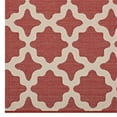 thumbnail image 3 of Pemberly Row 63x90.5" Moroccan Trellis Polypropylene Area Rug in Red and Beige, 3 of 7