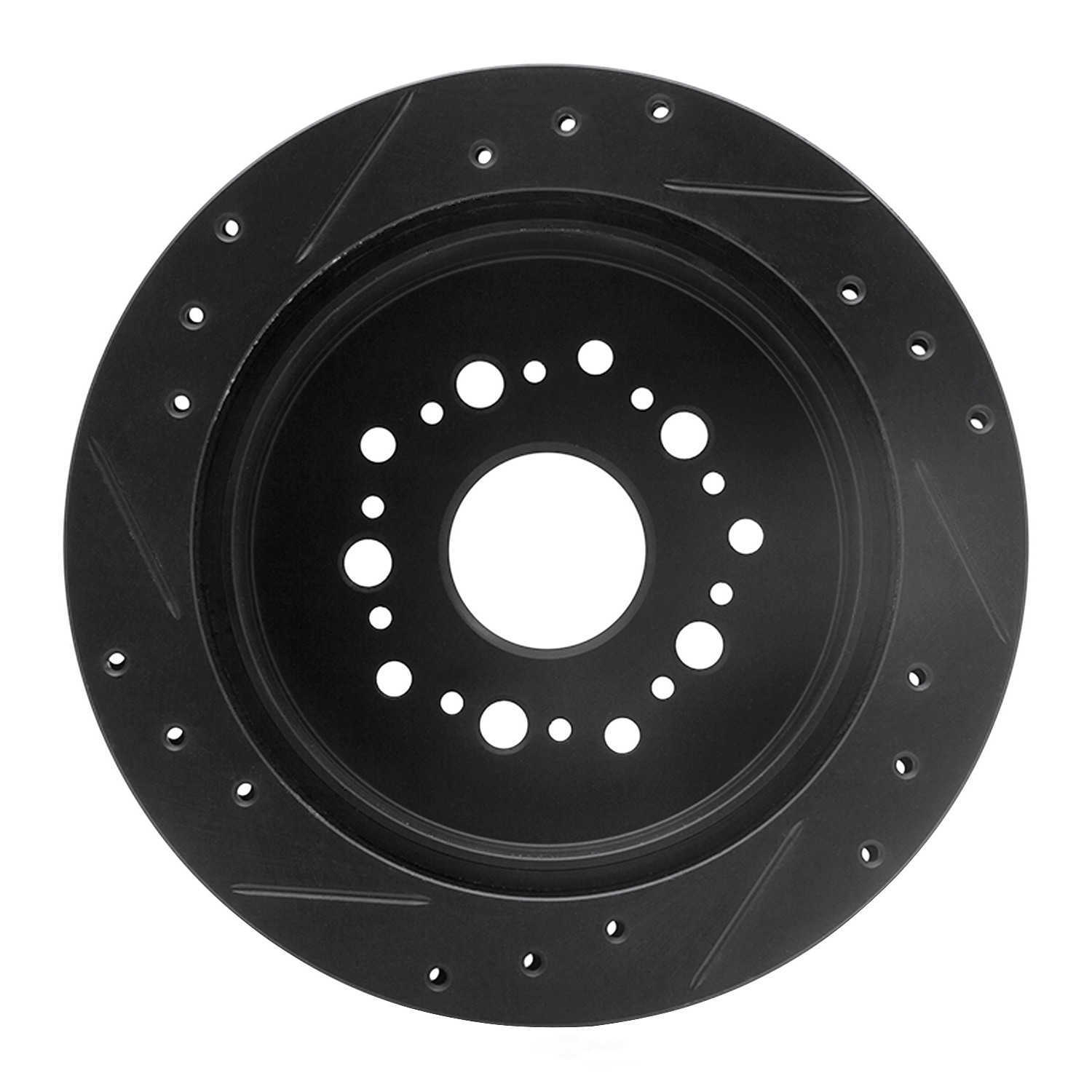 Dynamic Friction Company 633-75004R DFC Brake Rotor - Drilled And Slotted - Black