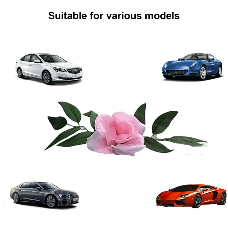 Wedding Car Flower Decoration, Artificial Rose Flowers Ribbon Wedding Car  Decoration Flowers Garland for Wedding Party,Style:Style 2; 