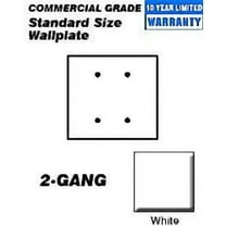 Leviton 80734-W White Nylon Two Gang Blank Strap Mount Wall Plate