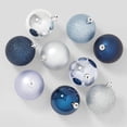 thumbnail image 1 of Set 50 Esferas Adornos Navideños Arbol Navidad Plastico Azul Plata Plateadas, 1 of 4