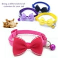 thumbnail image 3 of Eoperou Pet Bow Collar Solid Color Holiday Dress Up Adorable Pet Cats Bow-knot Collar with Bell for Christmas, 3 of 8
