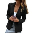 thumbnail image 2 of ClodeEU Women's Button Blazer Jacket, Slim Tunic Suit Jacket, Lightweight Jacket For Work Office Casual Business Black,Womens Plus XXL, 2 of 5