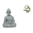 thumbnail image 1 of Estatua de mono,Estatua de Buda Mono para Interiores y Exteriores Budista,Figuras en miniatura meditando para decorar el jardín de casa.,Escultura china,Minifigura china de latón para, 1 of 8