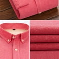 thumbnail image 4 of ZCFZJW Mens Casual Button Down Fleece Lined Shirts Casual Fall Winter Long Sleeve Sherpa Thick Warm Thermal Shirts with Pockets Watermelon Red XXL, 4 of 6