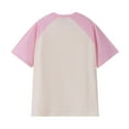 thumbnail image 3 of VSSSJ T-Shirts for Men Loose Fit Raglan Short Sleeve Crew Neck Casual Tee Tops Cotton Color Block Cozy Running Workout T Shirt Pink M, 3 of 3