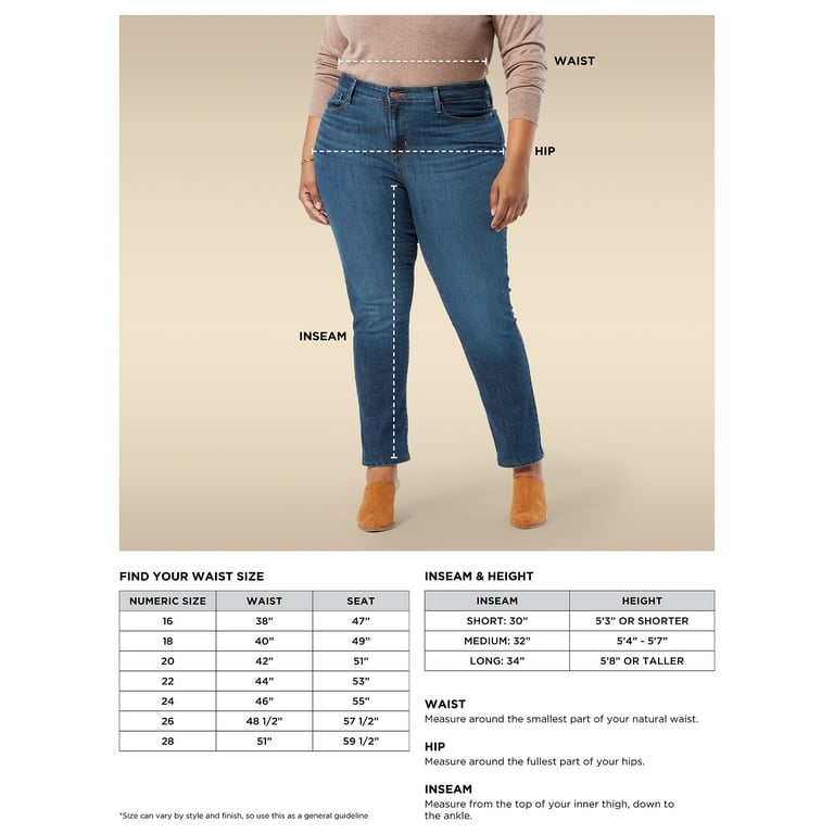 Levis womens shorts size chart deals