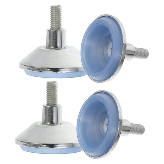 Masteelf  4 Pcs Chair Foot Pegs Thread Furniture Feet Levelers Pad Leg Protectors Sliders Silver
