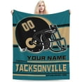thumbnail image 2 of Custom Jacksonville Blanket Personalized Throw Blankets Name Number Gifts for Men Women Boy Football Style Decor, 2 of 6