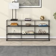 thumbnail image 2 of Evelyn&Zoe Fallon 64'' Wide Rectangular Console Table, Blackened Bronze, 2 of 4