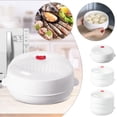 thumbnail image 3 of PP Microwave Steamer with Lid & Tray - Layered Water Storage, Multifunctional for Healthy Cooking, Vegetables, Dumplings & More, 3 of 9