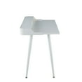 thumbnail image 2 of Harvey Contemporary Office Desk In White Steel And White And Natural Wood With White Accents, 2 of 7