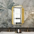 thumbnail image 3 of 16x24 Inch Recessed Metal Framed Medicine Cabinet with Mirror and Adjustable Shelves Wall Mirror with Storage for Bathroom, Matte Gold, 3 of 8