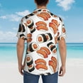 thumbnail image 4 of Disketp Hawaiian Shirts For Men,Sushi Roll Print Mens Casual Short Sleeve Button Down Shirts Beach Shirt, 4 of 7