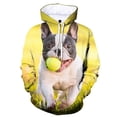 thumbnail image 4 of Sudadera con capucha con estampado 3D de bulldog francés para hombre, sudadera informal de manga larga a la moda, sudadera de calle, ropa de otoño para niños, 4 of 4