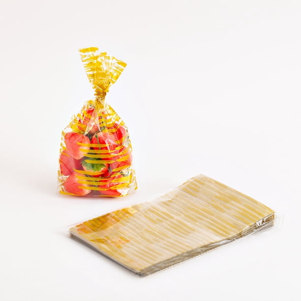 Nvzi 100 piezas de bolsas de celofán planas para envolver regalos, bolsas de celofán, bolsas para galletas, estilo F