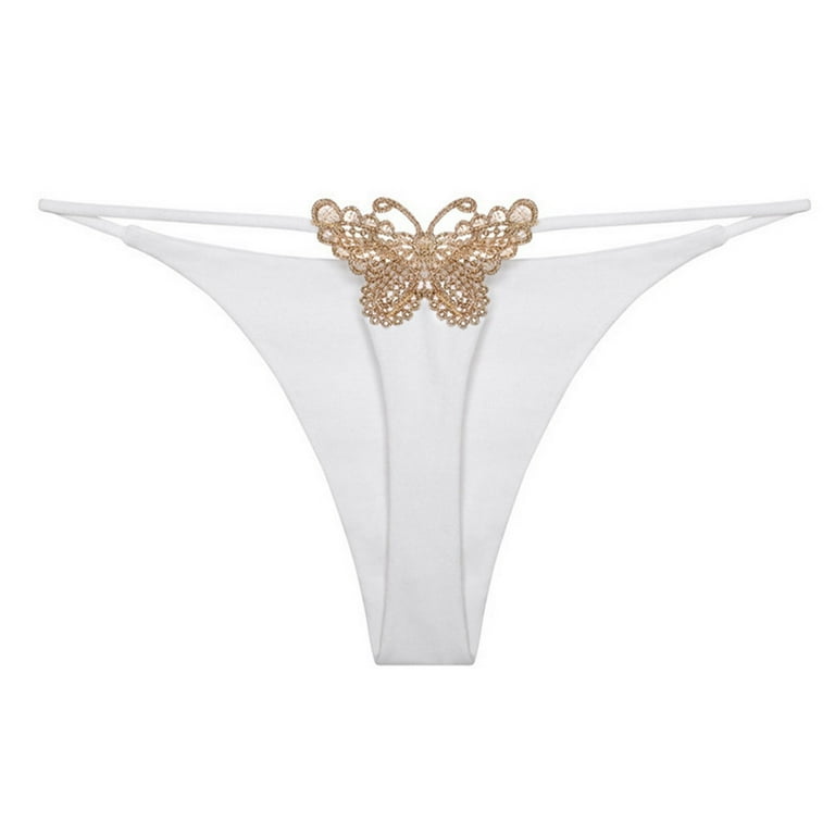 White and deals gold thongs