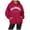 Red, variant on Ediodpoh Women's Letter Printed Round Neck Pullover Street Long Sleeve Pullover Hoodie Womens Hoodies Green S