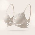 thumbnail image 4 of Bras for Women, Backless Seamless Push-Up U-Shaped , Solid Color with Adjustable Straps, Lace Splicing, 4 of 6