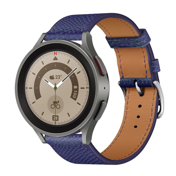 Leather Bands Compatible with Samsung Galaxy Watch 5 Pro 45mm Band, Genuine Leather Replacement Band for Samsung Galaxy Watch 5 Pro 45mm, Leather Samsung Watch 5 Pro 45mm Strap for Women & Men