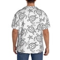 thumbnail image 5 of Vsdgher Sea Turtle Print Men's Wrinkle Free Untucked Cuban Shirt Business Casual Button Down Shirts Short Sleeve Shirt, 5 of 7