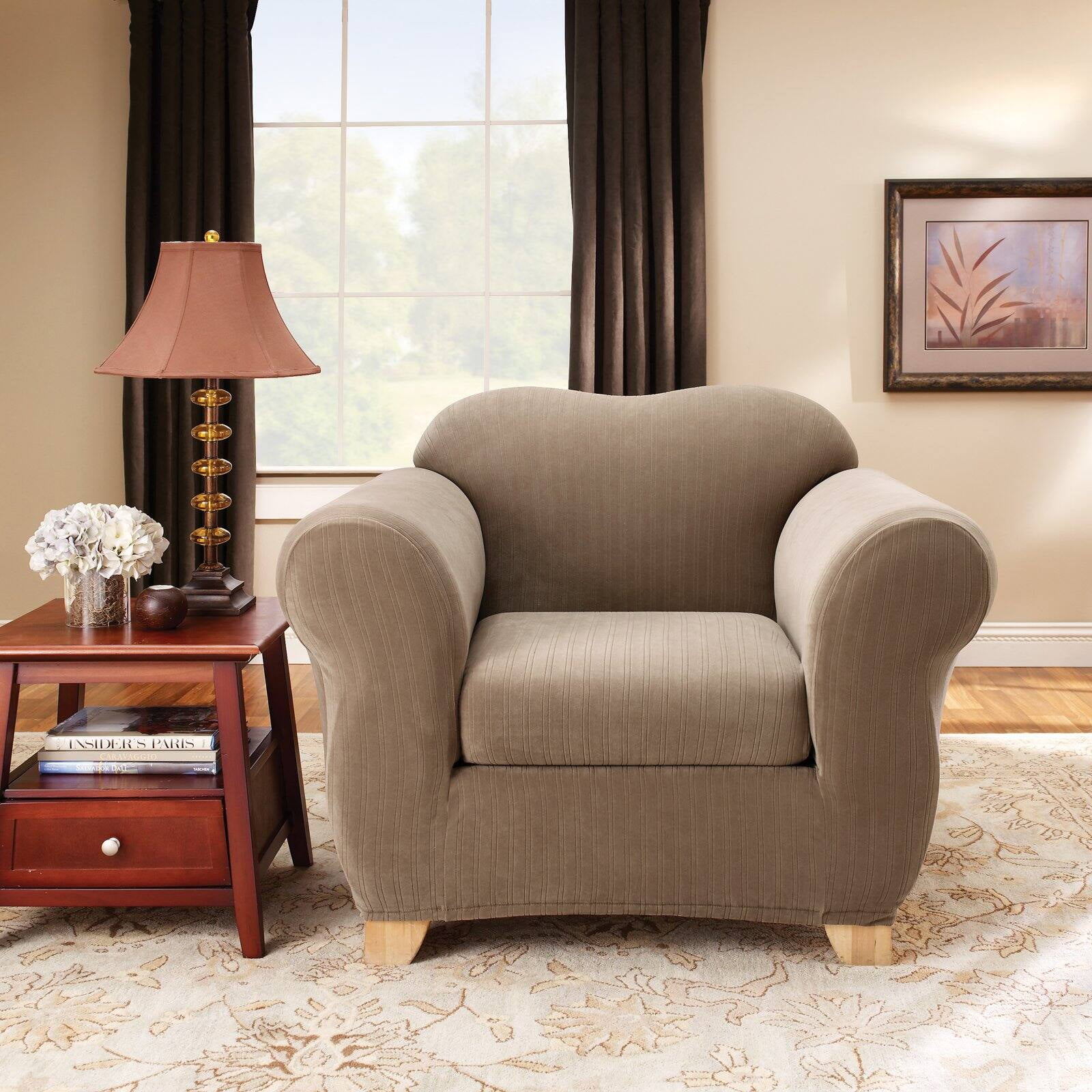 Sure Fit Stretch Pinstripe Chair Slipcover