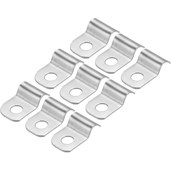 shiyou-80 Pcs Pipe Strap Fit for 5/32in(4mm) 304 Stainless Steel Strap Clamp with 1 Hole for Conduit or Pipe Fixing