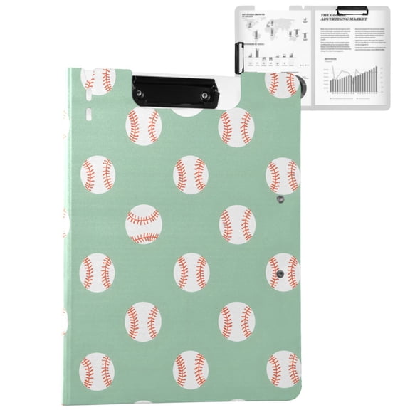 ALAZA Baseballs-z1 A4 Foldable Clipboard 360 Degree Folder Binder