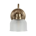 thumbnail image 2 of JONATHAN Y Virginia 5.75" 1-Light Metal/Glass LED Vanity Light, Brass Gold, 2 of 7