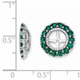 thumbnail image 2 of Sterling Silver Rhodium Diam. & Created Emerald Earring Jacket QJ146MAY, 2 of 2
