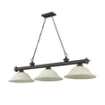 thumbnail image 5 of 3 Light Billiard In Traditional And Classical Style-14 Inches Tall And 14 Inches Wide Z-Lite 2306-3Brz-Gm16, 5 of 7