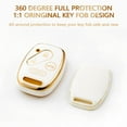 thumbnail image 4 of OFFCURVE KeyGuardz Keyless Entry Remote Car Key Fob Outer Shell Cover Soft TPU Case for Honda Accord Civic CR-V Fit Odyssey Pilot,White Gold, 4 of 6