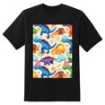 thumbnail image 2 of Plus Size Shirt for Women Black Tops for Women Oversized Short Sleeves Shirt for Women Dinosaur T Shirt Crewneck Shirt for Women XL, 2 of 5