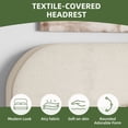 thumbnail image 4 of Uforic Queen Size Velvet Upholstered Cloud Bed Frame with Headboard/Footboard, 10-Second Easy Assembly, White, 4 of 9