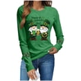 thumbnail image 6 of ClodeEU Women's St Patrick's Day Sweatshirt ,Cute Long Sleeve Pullover Top B-Green,Womens Plus L, 6 of 6