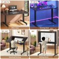 thumbnail image 4 of SEDETA 47 Inch Electric Standing Desk with Wheels, 180° Tiltable Foldable Computer Desk, Height Adjustable Desk for Writing, Drawing, Gaming, Sit Stand Up Desk, Perfect for Bed/Sofa/Office, Black, 4 of 10