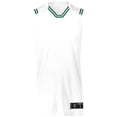thumbnail image 4 of Holloway Sportswear XL Boys RETRO BASKETBALL JERSEY White/Forest 224276, 4 of 5