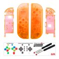 thumbnail image 1 of YUNDAP Handheld Controller Housing with Full Set Buttons, DIY Replacement Shell Case for Nintendo Switch – Console Shell NOT Included Transparent orange, 1 of 8