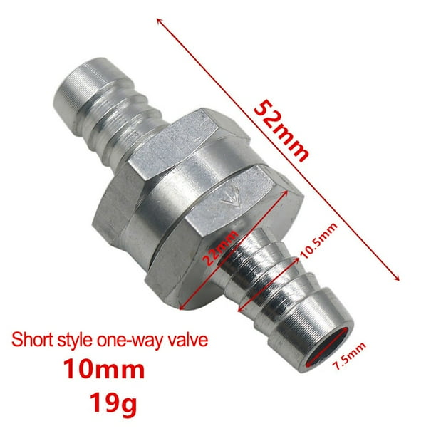 Non Return Valve Single Way Inline 6/8/10/12Mm Fuel Air Water Pipe Tube