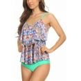 thumbnail image 2 of ToBeInStyle Women's Two Tier Ruffle Tankini, 2 of 3