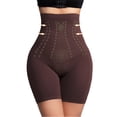 thumbnail image 4 of Shapewear Tummy Control Shorts for Women High Waisted Body Shaper Seamless Shaping Thigh Slimmer Under Dress,Brown 2XL, 4 of 5