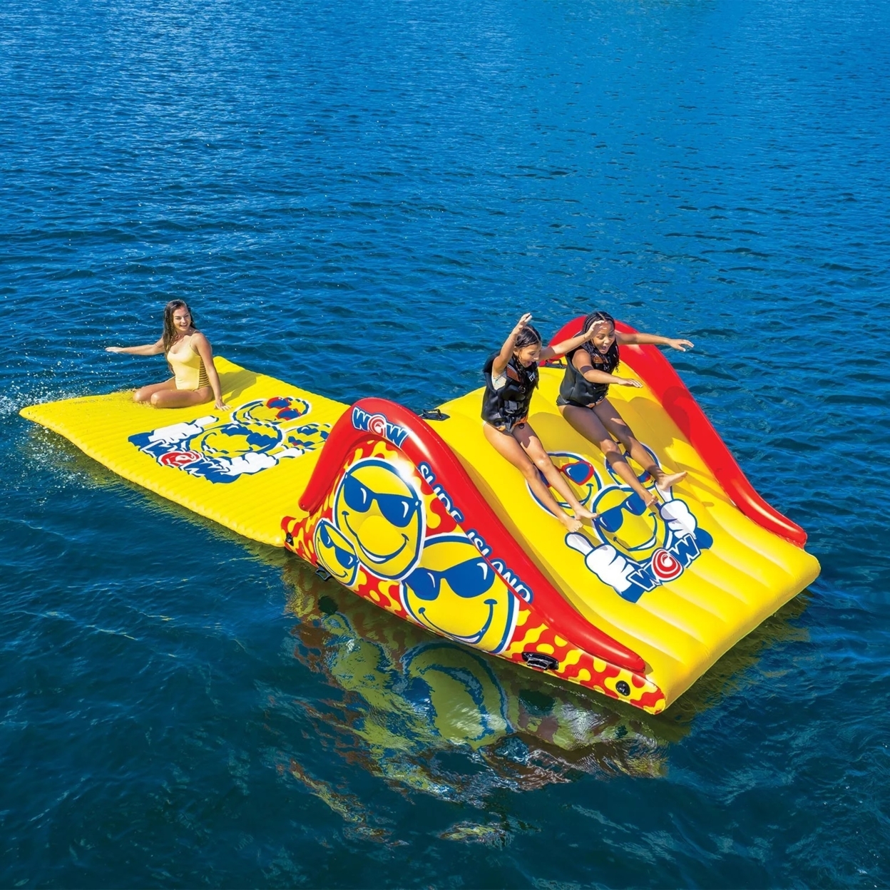 WOW Sports Floating Island Slide and Water Walkway Combo, Red - image 4 of 5