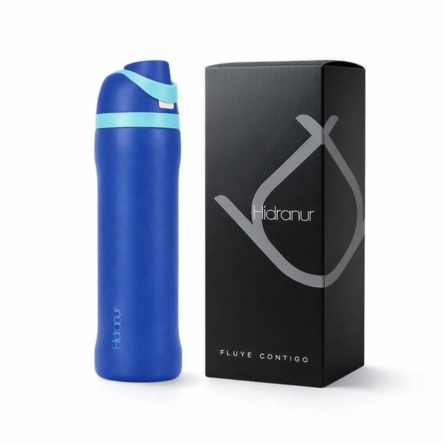 Termo Hidranur 24 Oz, Tapa Hermética Antifugas, Azul